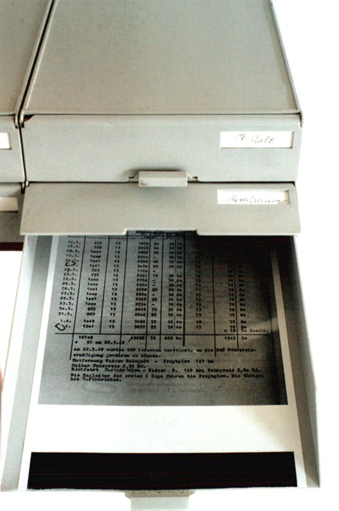 Joachim Seinfeld: Freie Fahrt (Detail), Silver Gelatine Print on Paper, Archival Boxes, Metal Frame, 1993