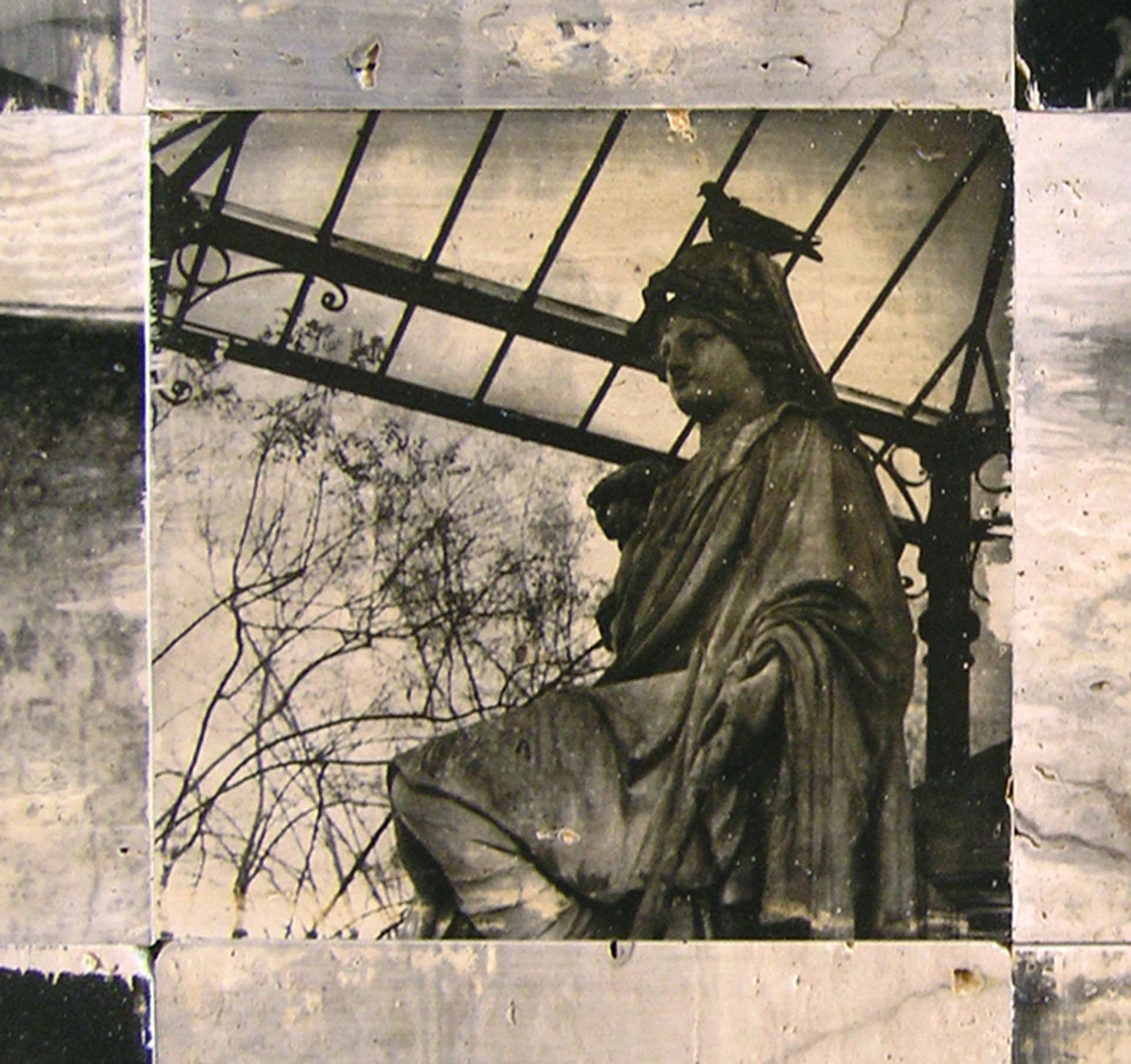 Himmel und Hölle (Heaven and Hell – Cootie Catcher), (Detail), 2007,Silver Gelatine Print on Travertine, appr. 480 x 280 cm Exhibition at Castello di Alcamo, Italy, 2007