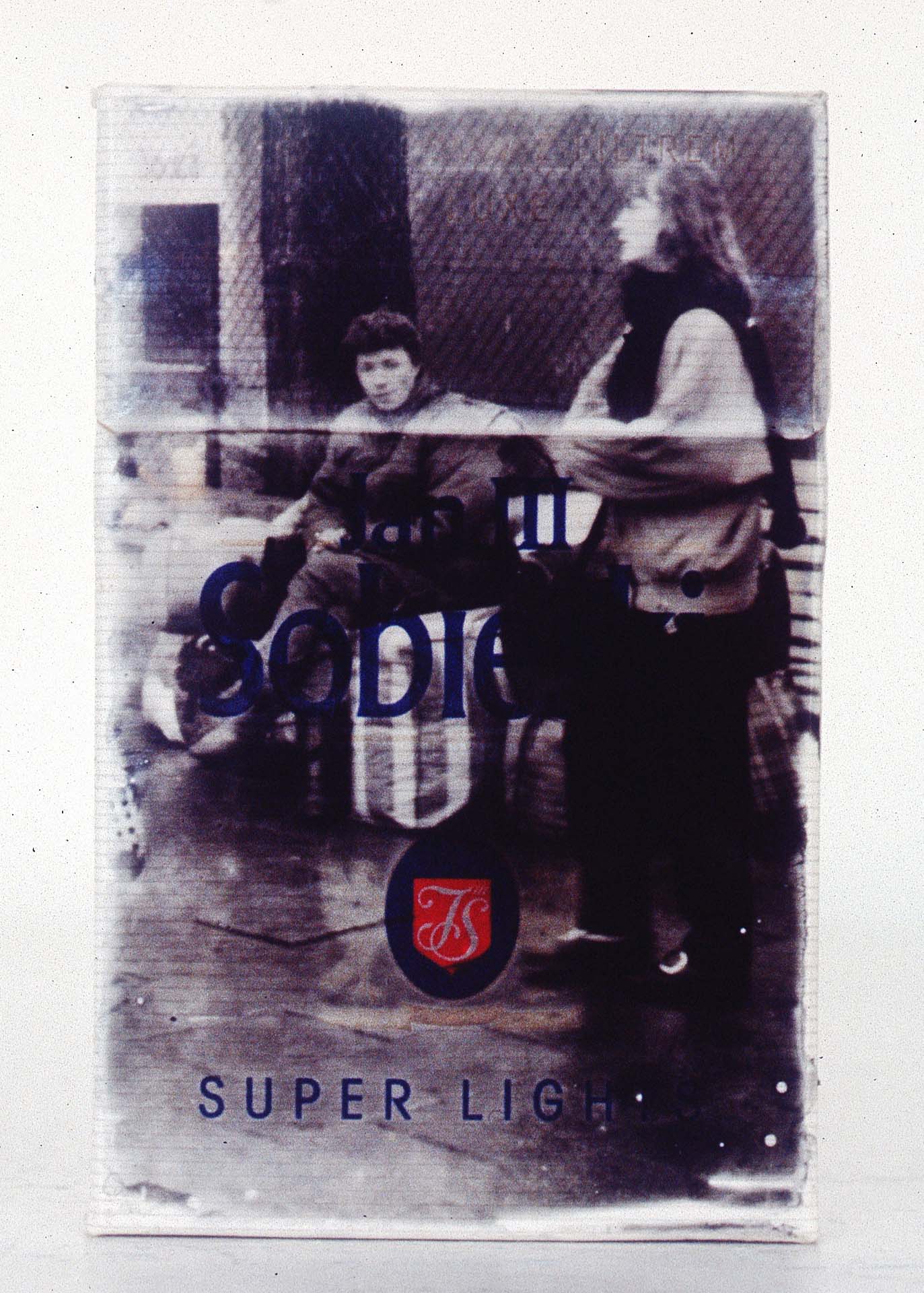 Reiseberichte eines Rauchers (A Smoker's Travelogue) I, Silver Gelatine Print on Cigarette Package, 5,5 x 10 x 2 cm, 1998