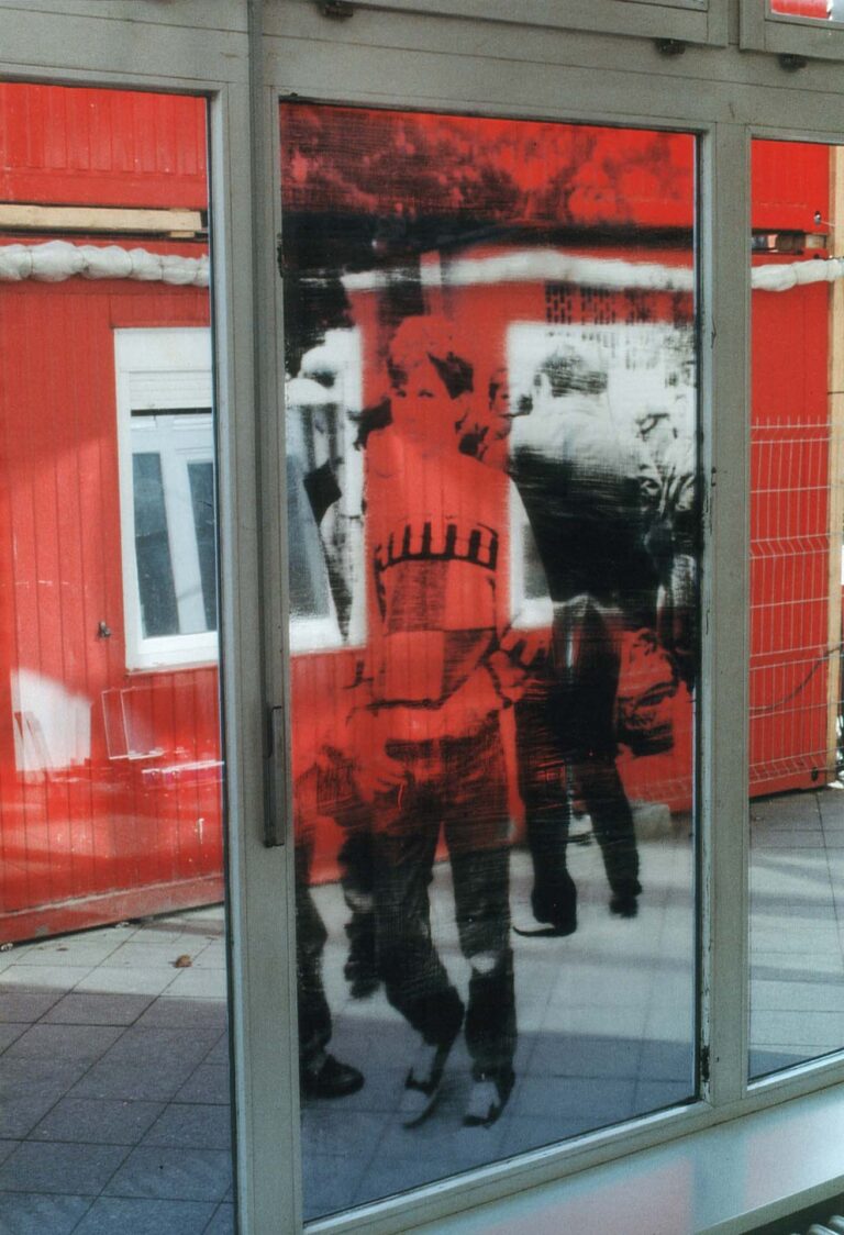 Stalowa Wola-Targ, Silver Gelatine Print on Glass, 120 x 90 cm appr., 1997, At the exhibition Response–Odpowiadać, Kunstraum Berlin Berlin, 1997