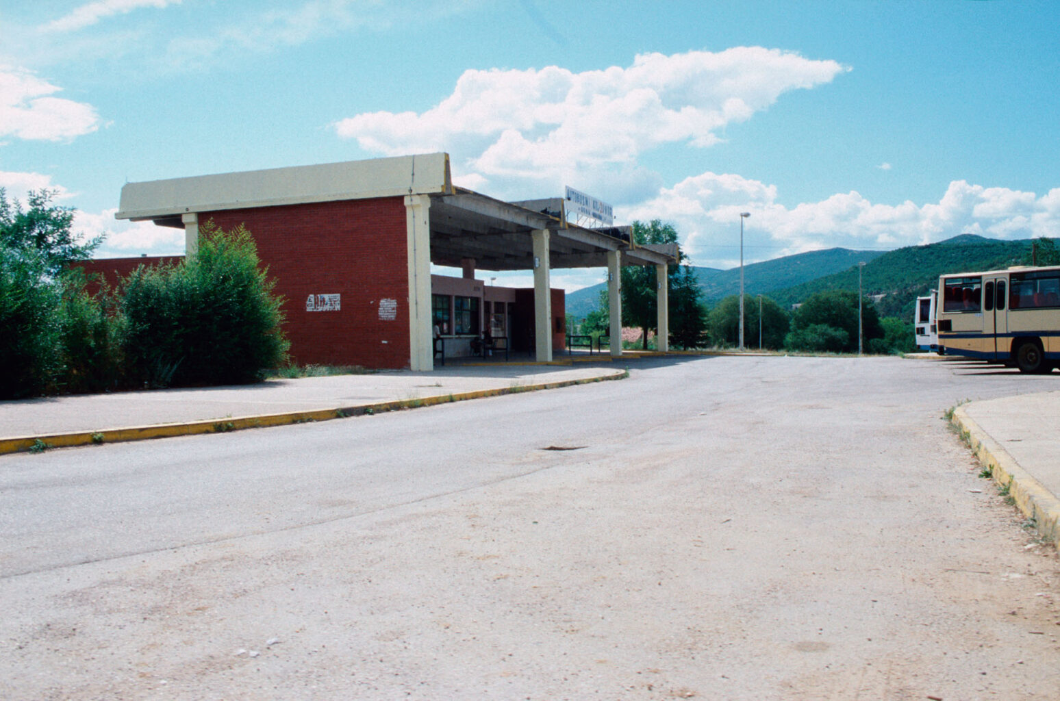 Holiday Paradise or All the Way to Bihac; 2005 Drnis, Bus Stop Analog Colour Photograph