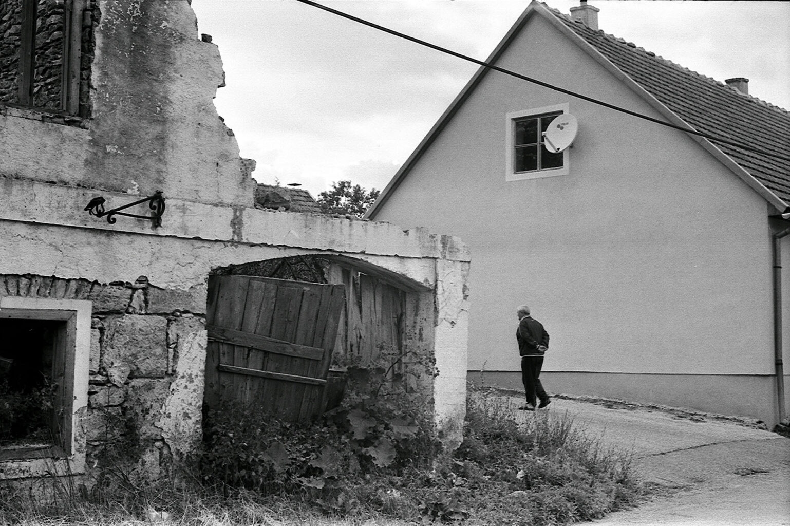 Holiday Paradise or All the Way to Bihac; 2005 Old Man in Grac Analog Black & White Photograph