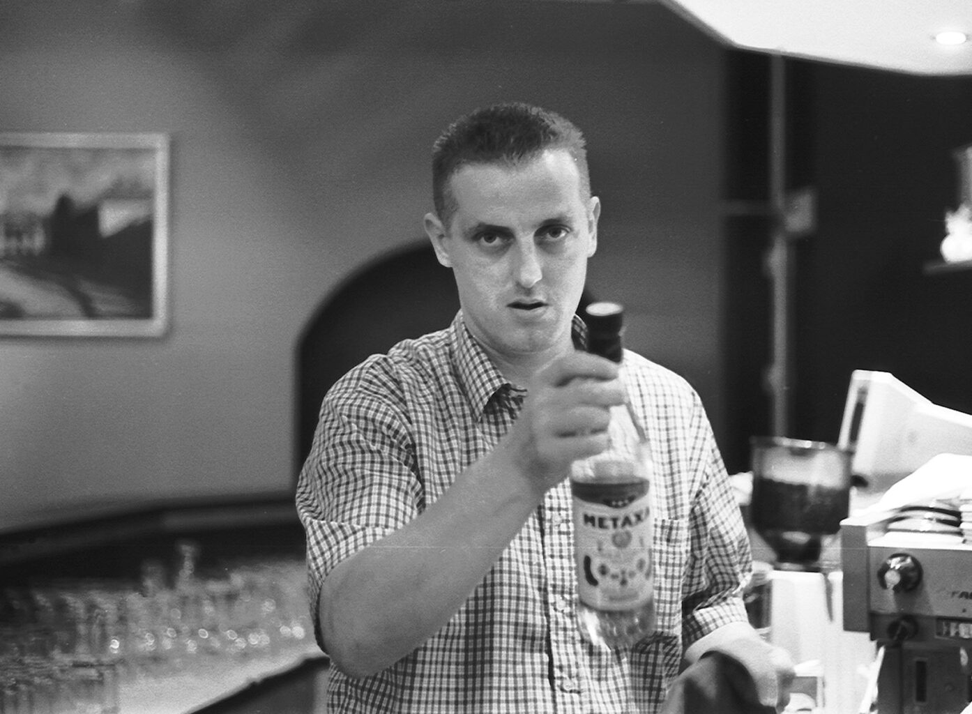Holiday Paradise or All the Way to Bihac; 2005 In a Bar in Gospic Analog Black & White Photograph