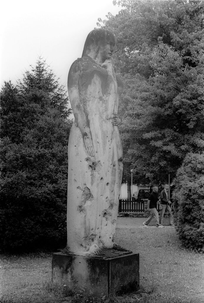 Holiday Paradise or All the Way to Bihac; 2005 A Sculpture in Bihac Analog Black & White Photograph