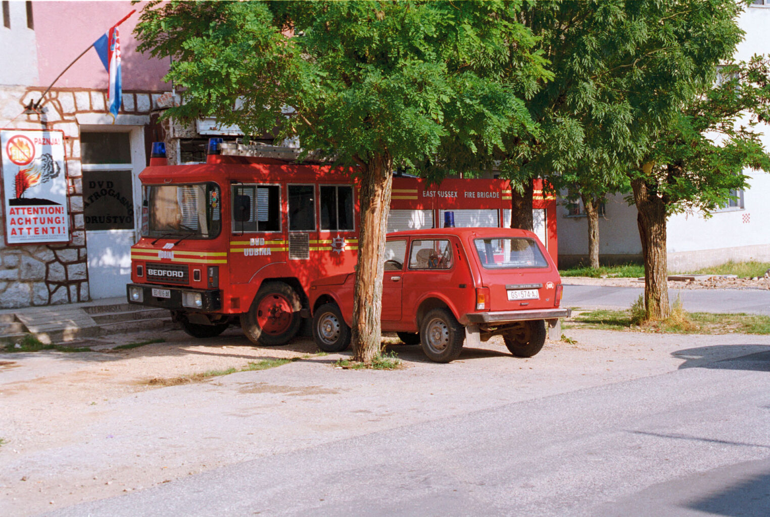 Holiday Paradise or All the Way to Bihac; 2005 Fire Brigade in Udbina Analog Colour Photograph