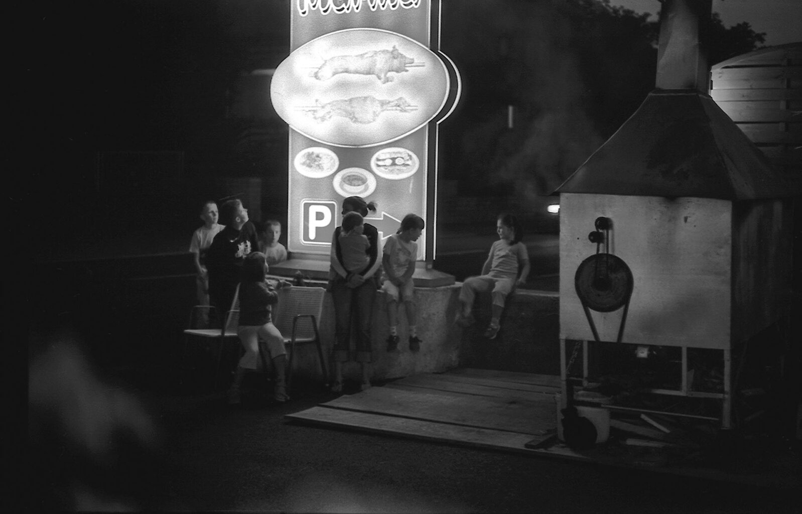 Holiday Paradise or All the Way to Bihac; 2005
Evening in Korenica
Analog Black & White Photograph